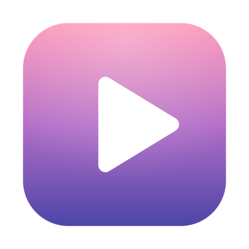 Loopaper app icon — a white play button on pink and purple