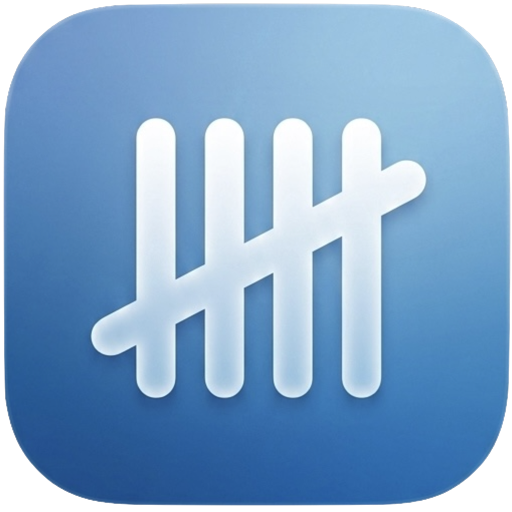 Tally app icon — white tally marks on blue